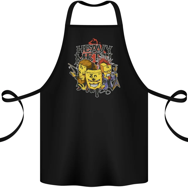 Heavy Metal Chemistry Periodic Table Cotton Apron 100% Organic