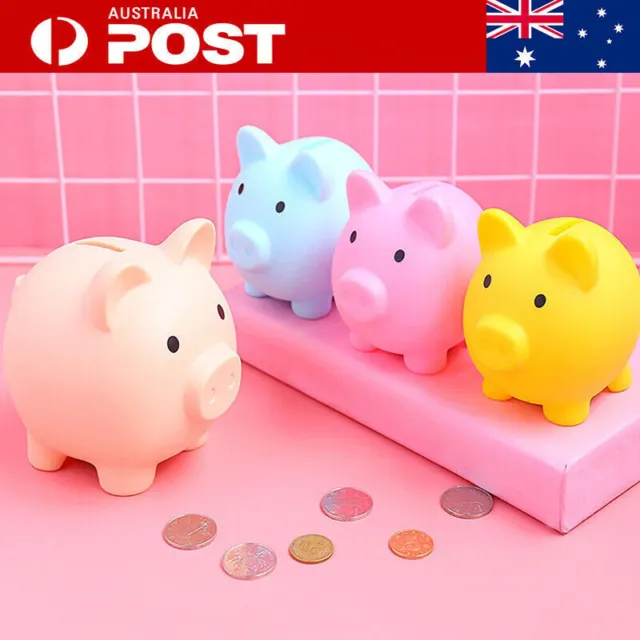 Money Save Boxs Cash Box Toy Piggy Bank Soft Plastic Openable Coin Kids Gift AU