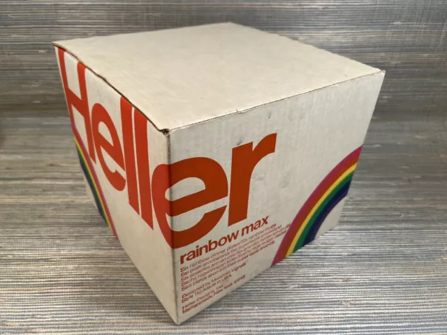 Vtg HELLER Rainbow Max Box ONLY Massimo Vignelli For Set Replacement Display