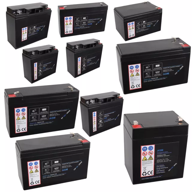 AGM Blei Akku Batterie 6V 12V 4,5Ah 7Ah 7,2Ah 9Ah 12Ah 15Ah 18Ah 20Ah 22Ah 20HR