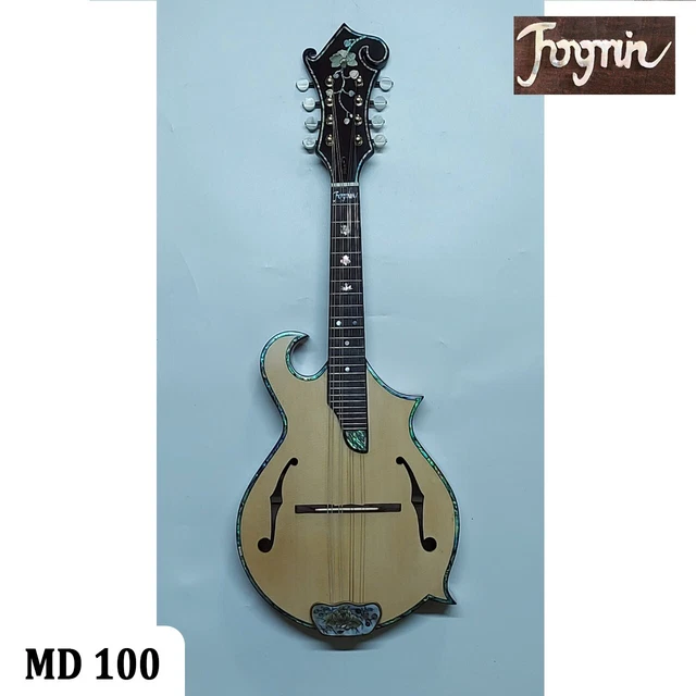 Real Orchid Inlays Pearl Solid wood Asia Koa Mandolin F4 Handmade GM-100
