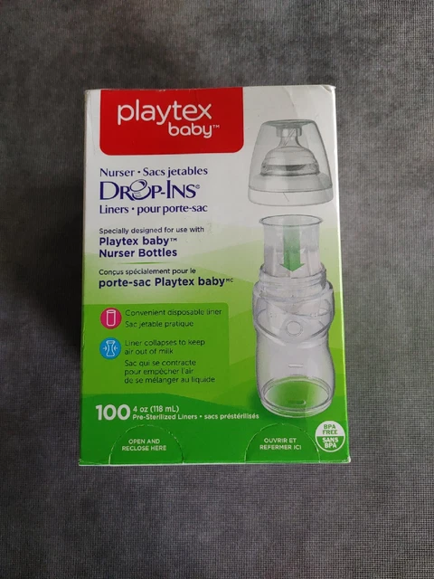 PLAYTEX Baby Drop-Ins Liners For Nurser Bottles 4 Oz 98 Count