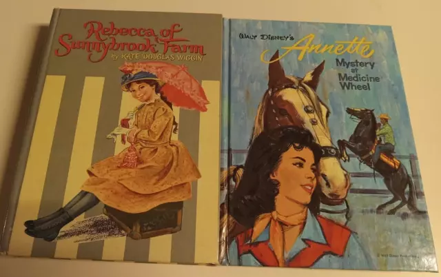 Walt Disney's Annette mystery medicine Wheel Rebecca Sunnybrook Farm Whitman HC