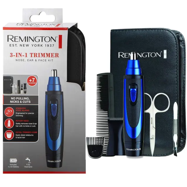 Remington 3-in-1 Trimmer Nose, Ear and Face Trimmer/Groomer Kit | FREE SHIP NEW