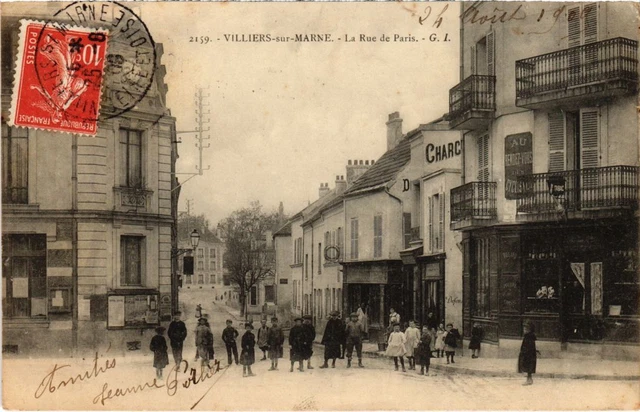 CPA AK Villiers s Marne La Rue de Paris FRANCE (1282899)