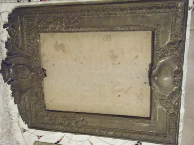 Antique 1800s French Metal  Mirror/Picture Frame. BEAUTIFUL CRAFTMANSHIP #4000