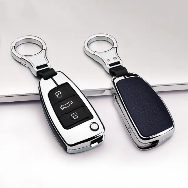 Alu Hartschalen Schlüssel Cover passend für Volkswagen, Audi