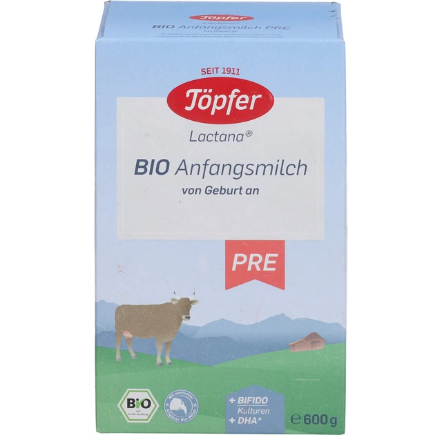 Töpfer Lactana Bio Anfangsmilch von Geburt an Pulver, 600 g Pulver 6081873