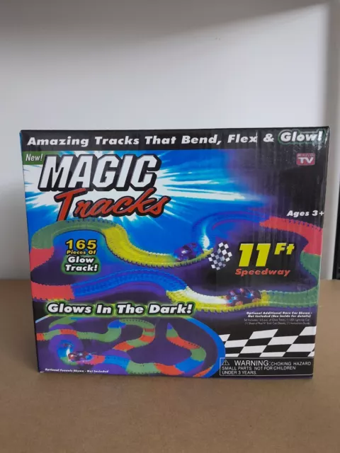 165 PIECE MAGIC GLOW TRACK Trax Glow In The Dark Car Racing Track & LED Car  £10.00 - PicClick UK