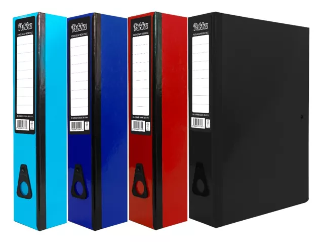 Pukka A4 Foolscap Hard Box Files Secure Document Storage file Spring Clip folder
