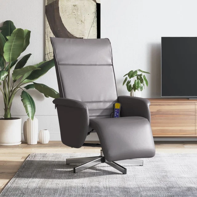 Fauteuil De Massage Inclinable En Similicuir Noir - VidaXL - Pour Salon