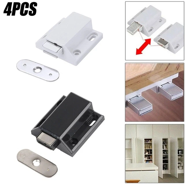 4x Magnetico Spingere Aperto Tocco Pressione Fermo Cattura di Qualità Armadio