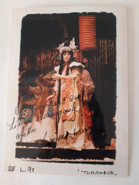 Lorenza Canepa soprano Foto Autografo con dedica Opera Turandot  