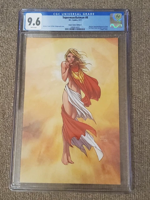 Superman Batman 8 Cgc Graded 9.6 Sdcc  Michael Turner Supergirl Virgin Variant