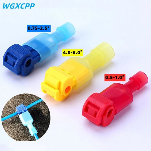 2/10/20Pcs Electric Wire Connector Clamps T Shape Terminal Quick Stripping Plugs