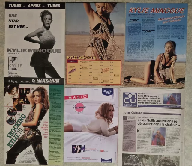 KYLIE MINOGUE Lot De Presse clippings  Collection magazines poster FRANCE