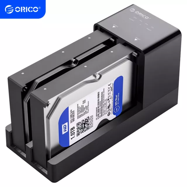 ORICO USB3.0 to SATA Dual Bay Docking Station Offline Clone 2.5"/3.5" Hard Drive