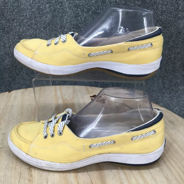 Keds Boat Shoes Womens 7 Yellow Slip On Lace Up Flats Casual Comfort WF33985M
