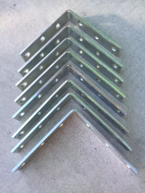 5" x 1"  Stanley National Zinc Plated Steel Corner Braces, N220-152, 8 Pack