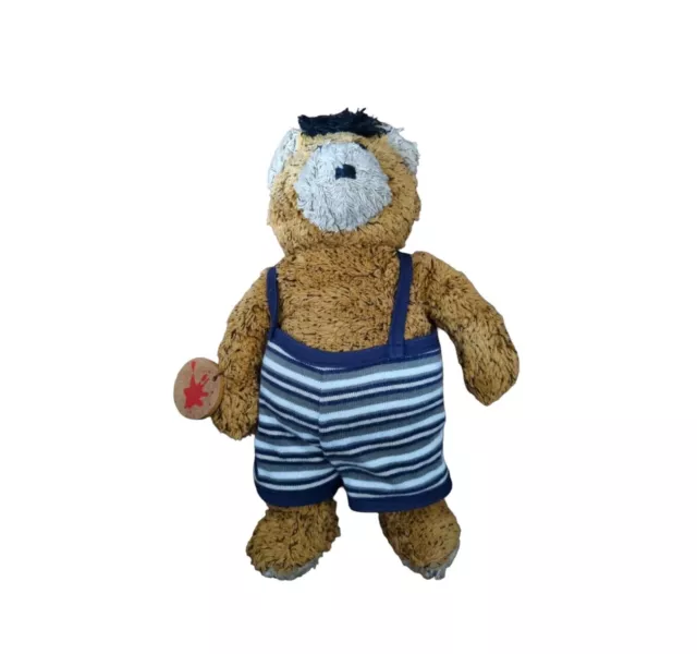 Sigikid Germany Bär mit Hose & Holzschild Plüschtier Teddybär 25 cm Sammler