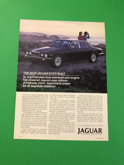 1985 1986 Jaguar Xj6 Xj 6 Original Vintage Print Ad Advertisement Printed