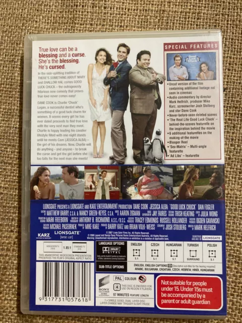 Dvd Film Movie Good Luck Chuck Dane Cook Jessica Alba Comedy Romantic 2