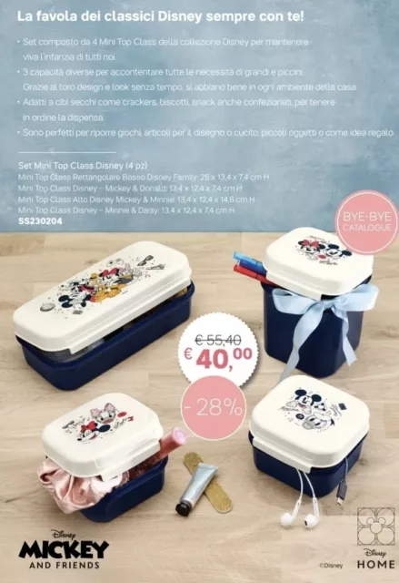 Tupperware Set Mini Top Class Disney ( 4 PZ) Offerta, prodotto nuovo