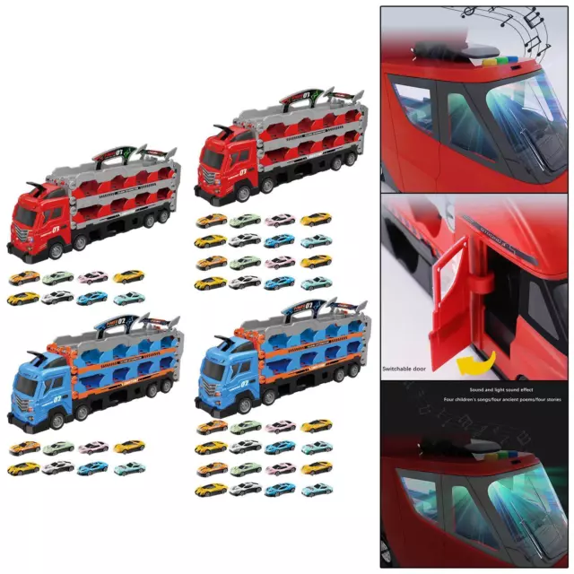 Catapulting Race Track Car Transporter Truck Toy Set pour garçons filles