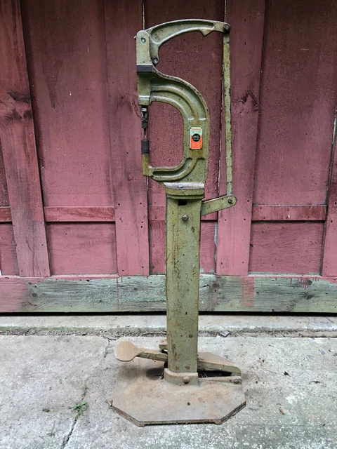 Stimpson foot operated press to set rivets, grommets or  eyelet plus punch holes