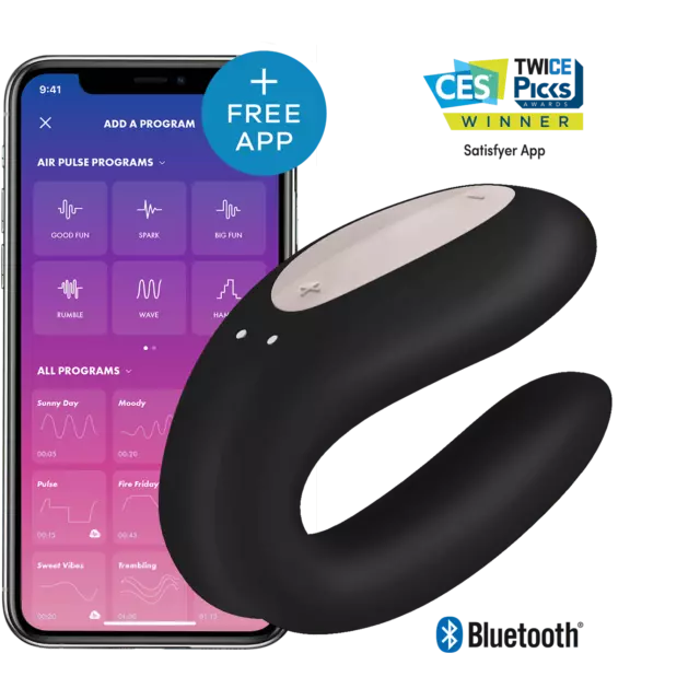 Satisfyer 'Double Joy Connect App' (Paar Vibrator) - mit App, endlose Höhepunkte