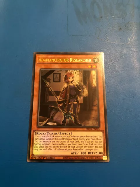 YUGIOH Ultra Rare Adamancipator Researcher MP21-EN225 1st Edition