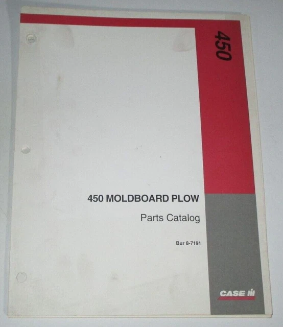 Case IH 450 Moldboard Plow Parts Catalog Manual Book ORIGINAL! 8-7191 6/95