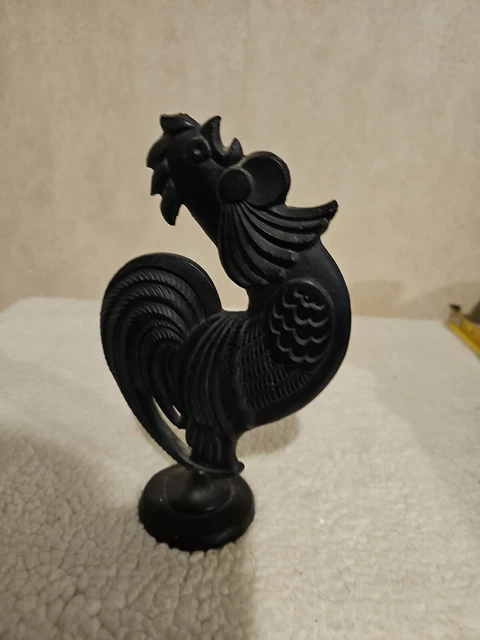 Cast Iron Rooster Door Stop 8" Vintage  Farm or Paper weight