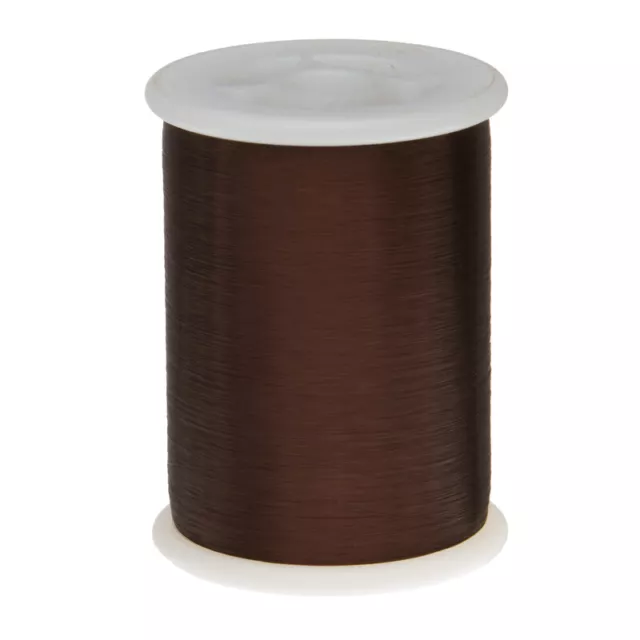 Fil magnétique cuivre émail plat jauge 43 AWG 8 oz 33046' 0,0024" 105C marron