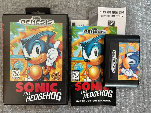 Sonic The Hedgehog ESRB Variant Sega Genesis (Mega Drive) Re-Release CIB!