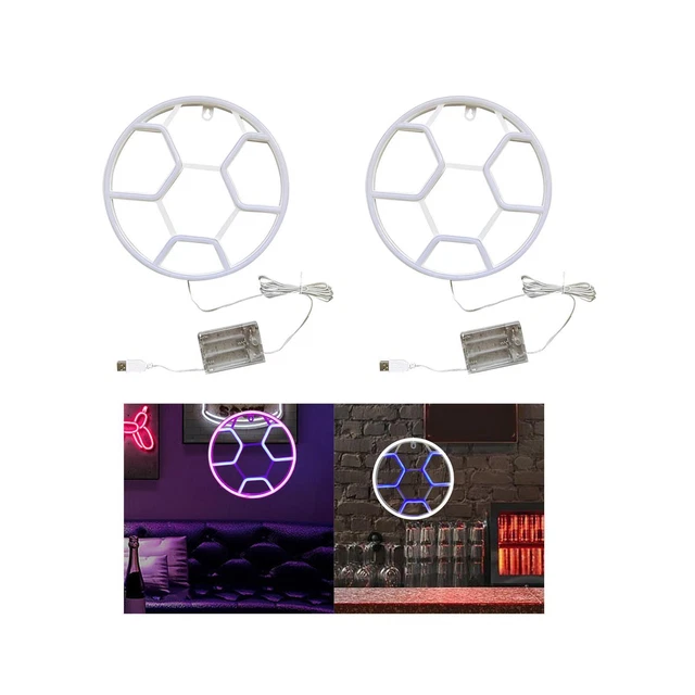 FOOTBALL NEON SIGNS Neon Lights Wall Hanging Battery Powered Lighting
