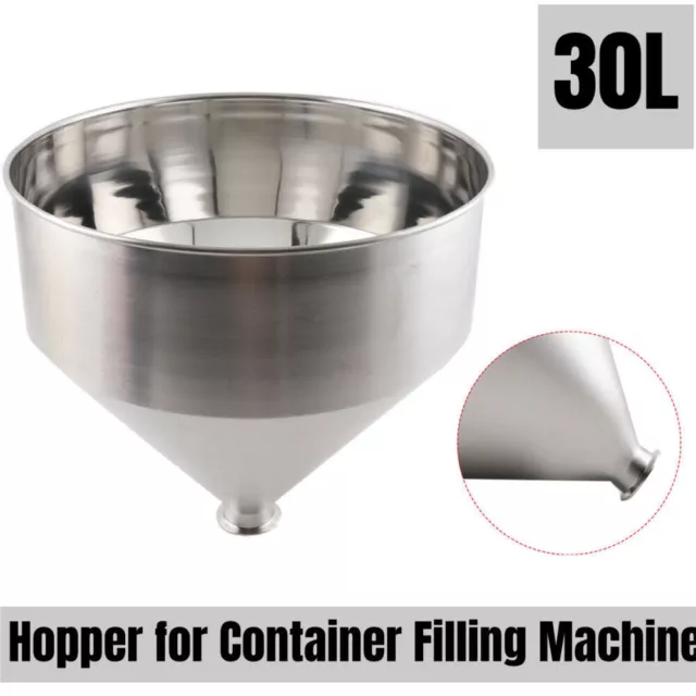 30L Hopper For Liquid & Paste Filling Funnel Filler Machine 304 Stainless Steel