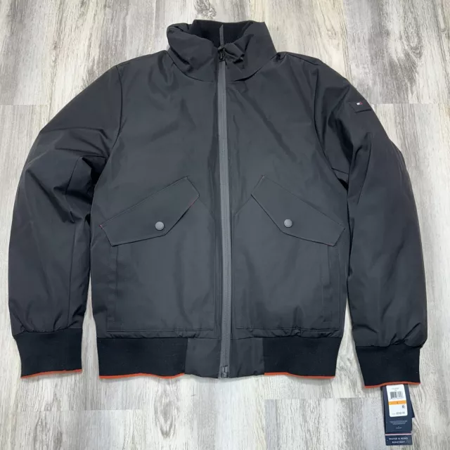 Tommy Hilfiger Mens S Ultra Loft Water & Wind Resistant Black Bomber Jacket $250