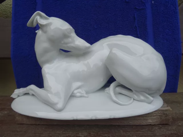 Porzellanfigur T.Kärner Signiert Windhund Weißware Glasiert*  Rosenthal?