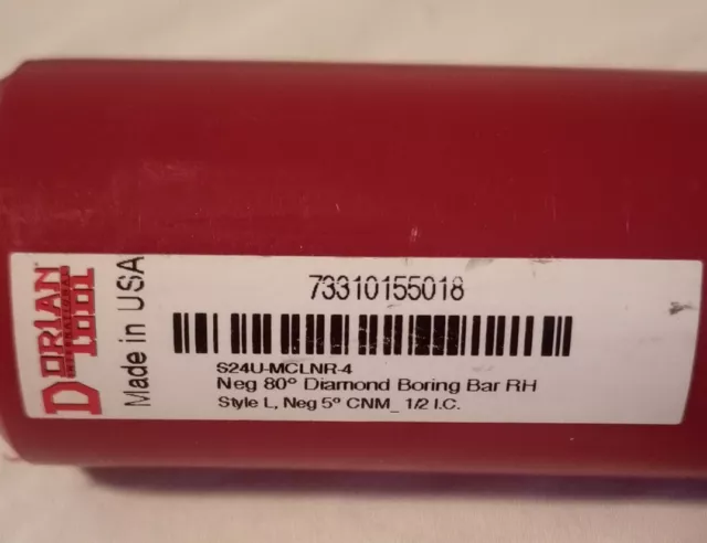 80° Diamond Boring Bar RH Style L 73310155018