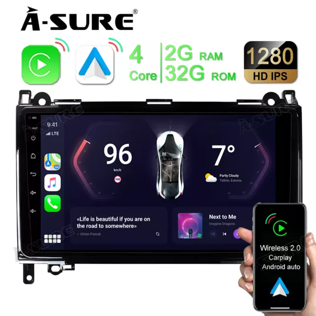 Für Mercedes Benz W639 W906 W169 Sprinter Android12 Navi 2+32G Autoradio CarPlay