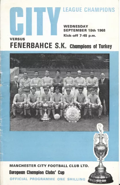 Manchester City  v Fenerbahce 1968-69 European Cup