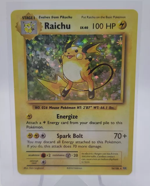 Pokémon TCG Raichu XY Evolutions 36/108 Holo Holo Rare