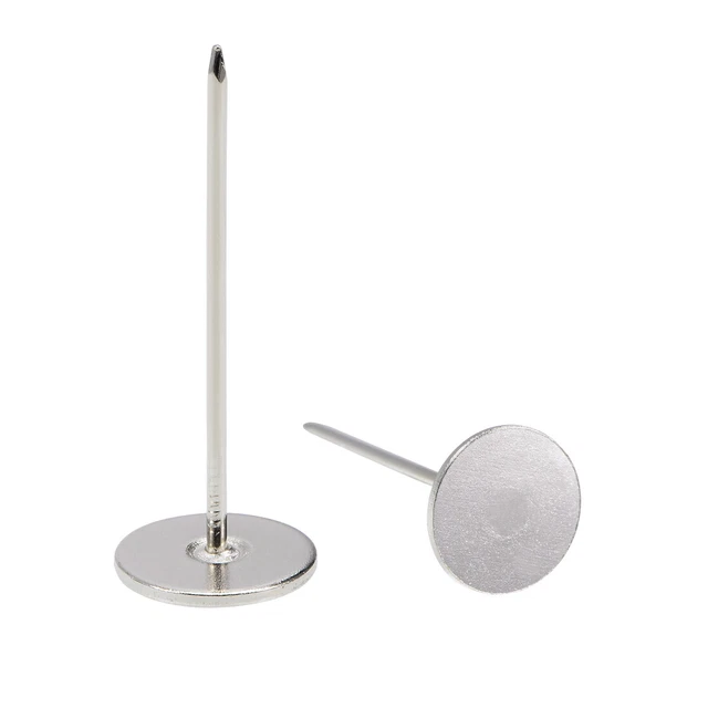 Upholstery Nails Tacks 18mmx50mm Flat Head Furniture Nails Silver Tone 40 Pcs