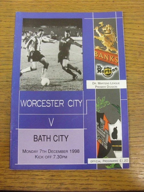 07/12/1998 WORCESTER CITY v Bath City (Team Changes). Thanks for ...