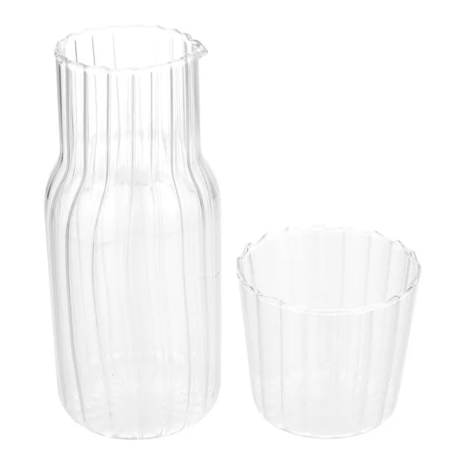 Glass Carafe with Cup for Bedside and Kitchen Use-GZ