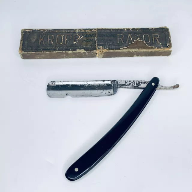 Antique KROPP Cut Throat Razor Hollow Ground Blade Shaving Sheffield Tool REPAIR