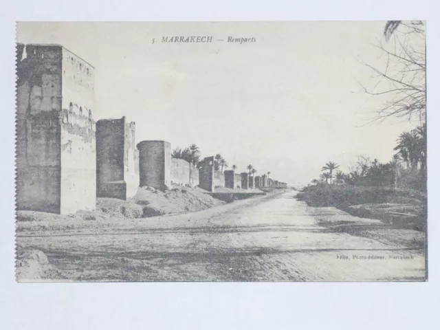 Remparts MARRAKECH CARTE POSTALE CPA Maroc Colonie Afrique 1922