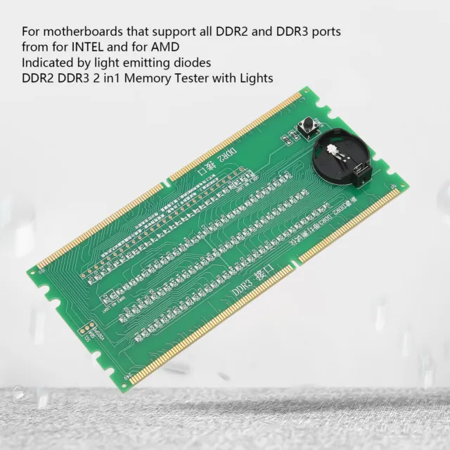 Computer Memory Tester DDR2 DDR3 2 In 1 PCB Material Light Emitting Diodes D HB0