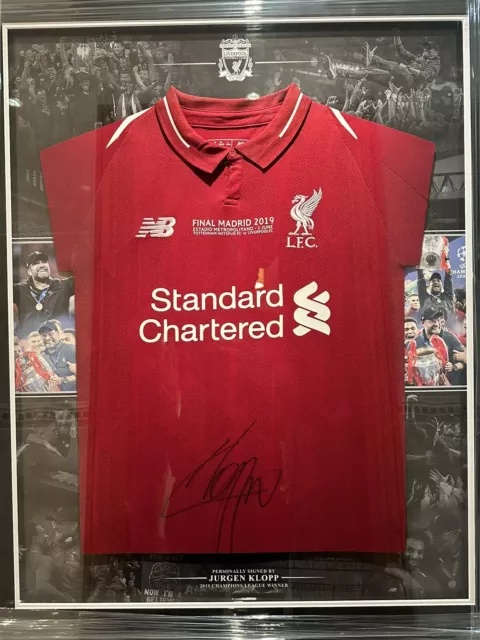 Maglia Jurgen Klopp firmata Liverpool Champions League Final 2019